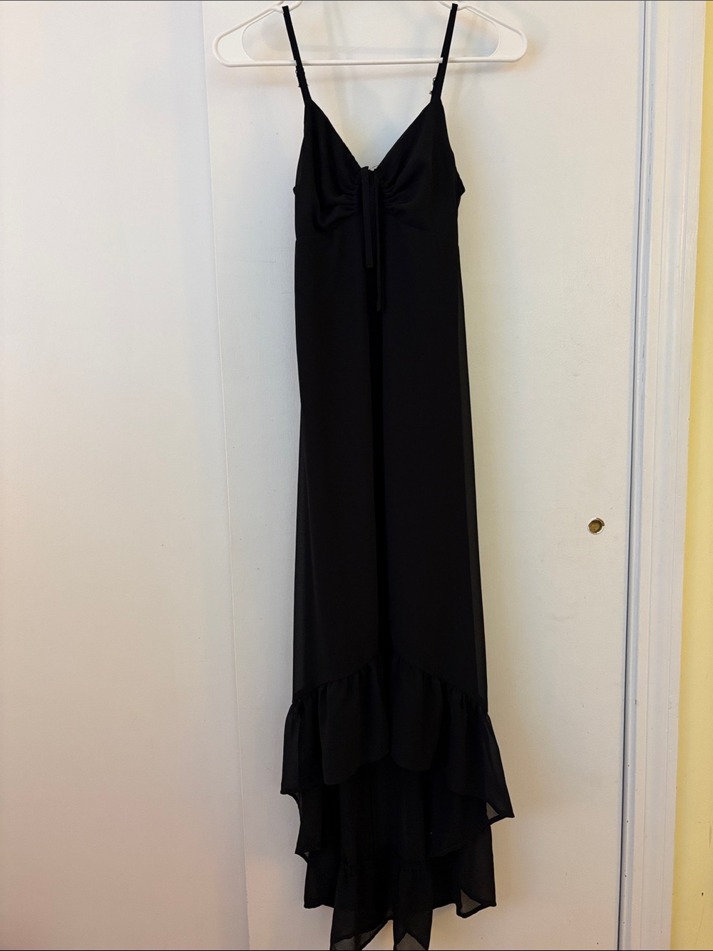 wild fable Black High-Low Ruffle Maxi Dress Size XS